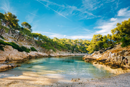 Strand an den Calanques